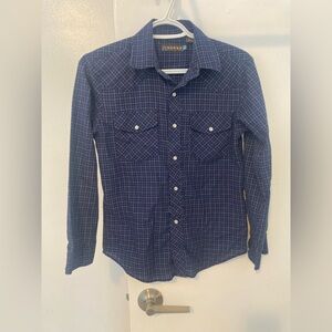 Roper youth Blue Plaid Shirt